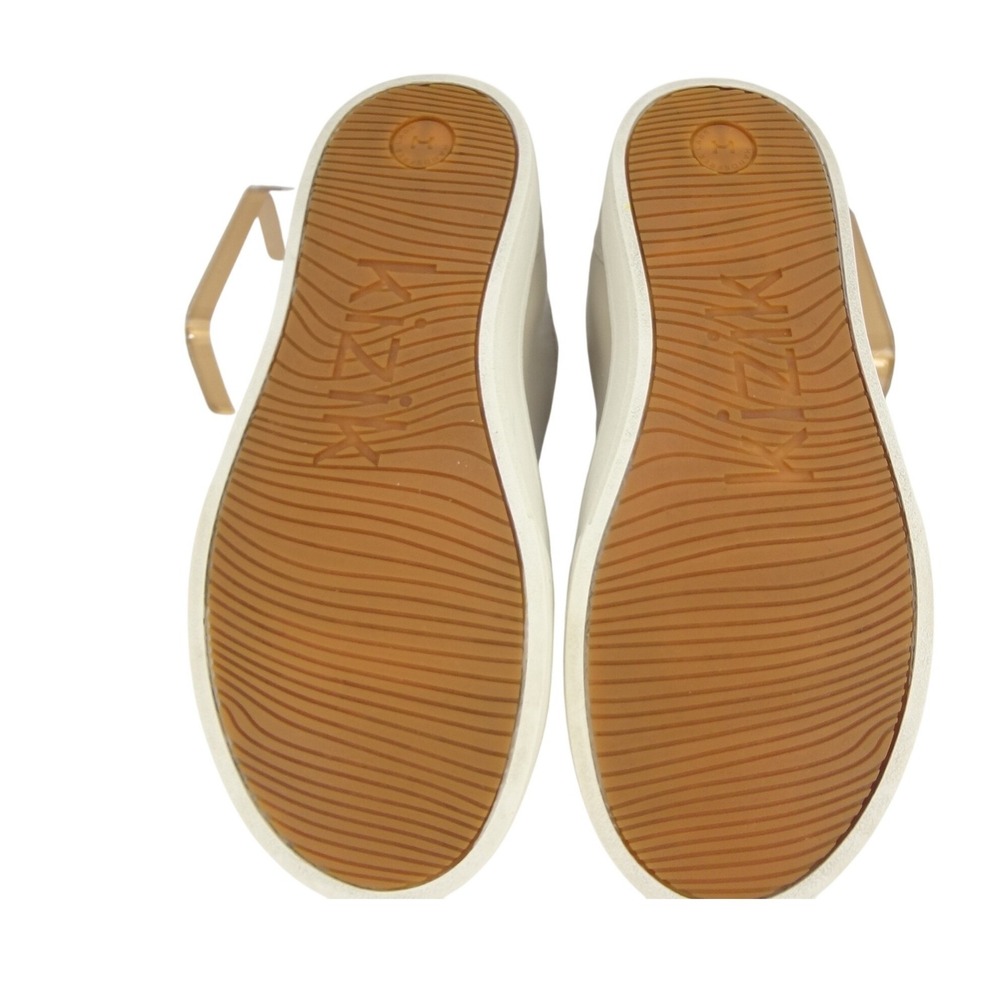 Kizik Irvine Plus Sneakers Women 8.5 Taupe Doeskin Hands-Free Slip On Leather - Picture 7 of 10
